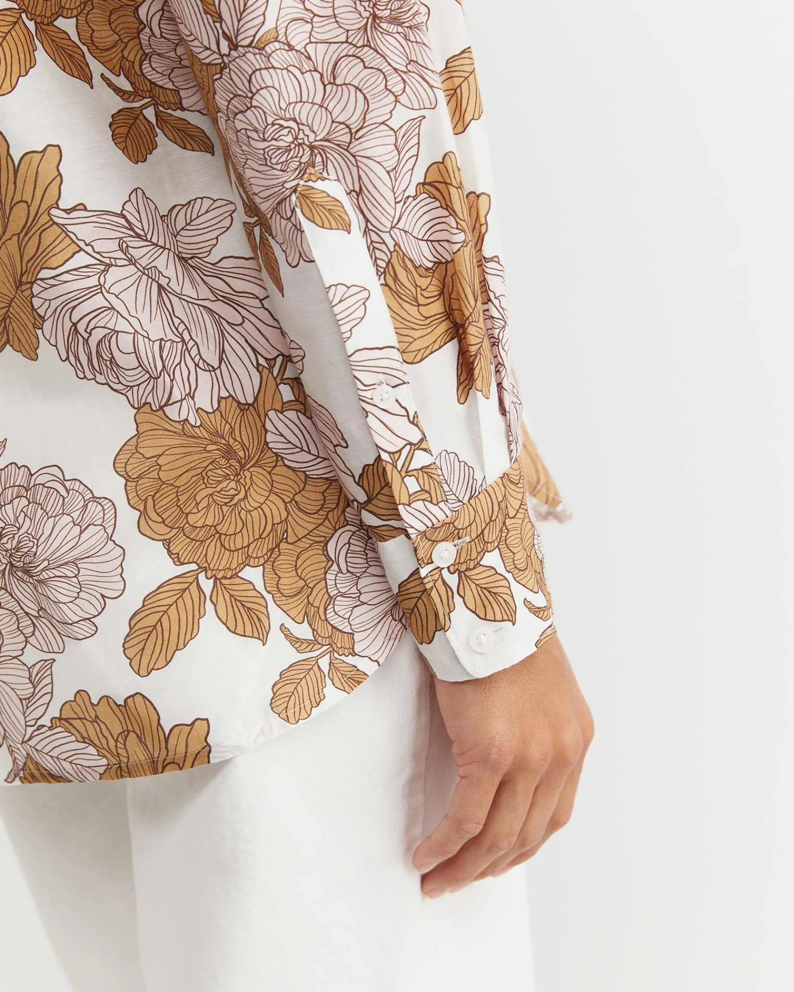 Hot Sportscraft Miranda Cotton Silk Shirt in Tan