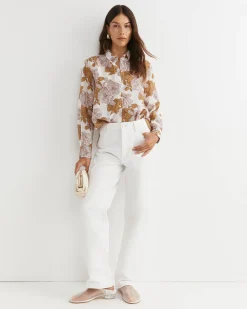 Hot Sportscraft Miranda Cotton Silk Shirt in Tan