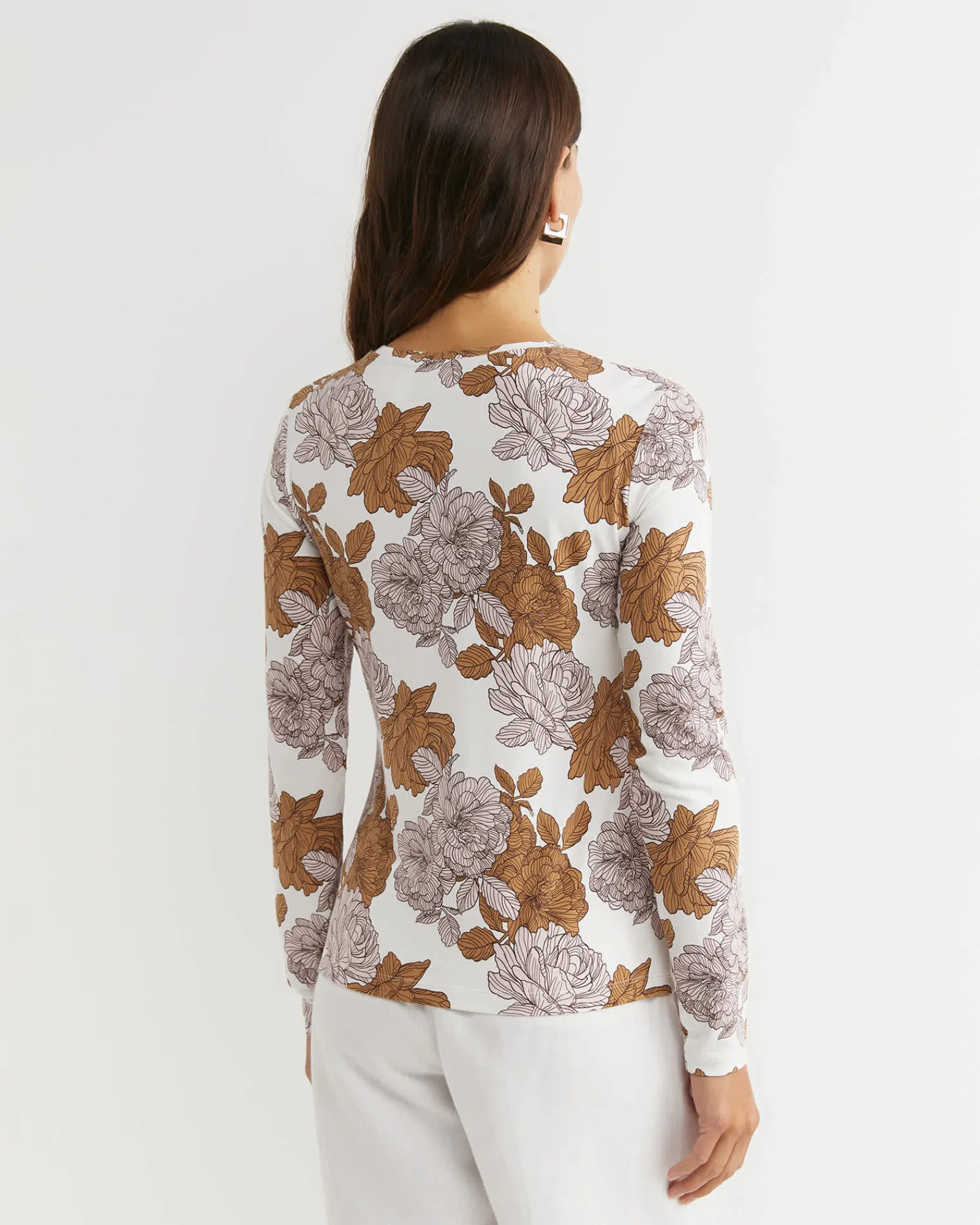 New Sportscraft Miranda Magic Long Sleeve Tee in Tan
