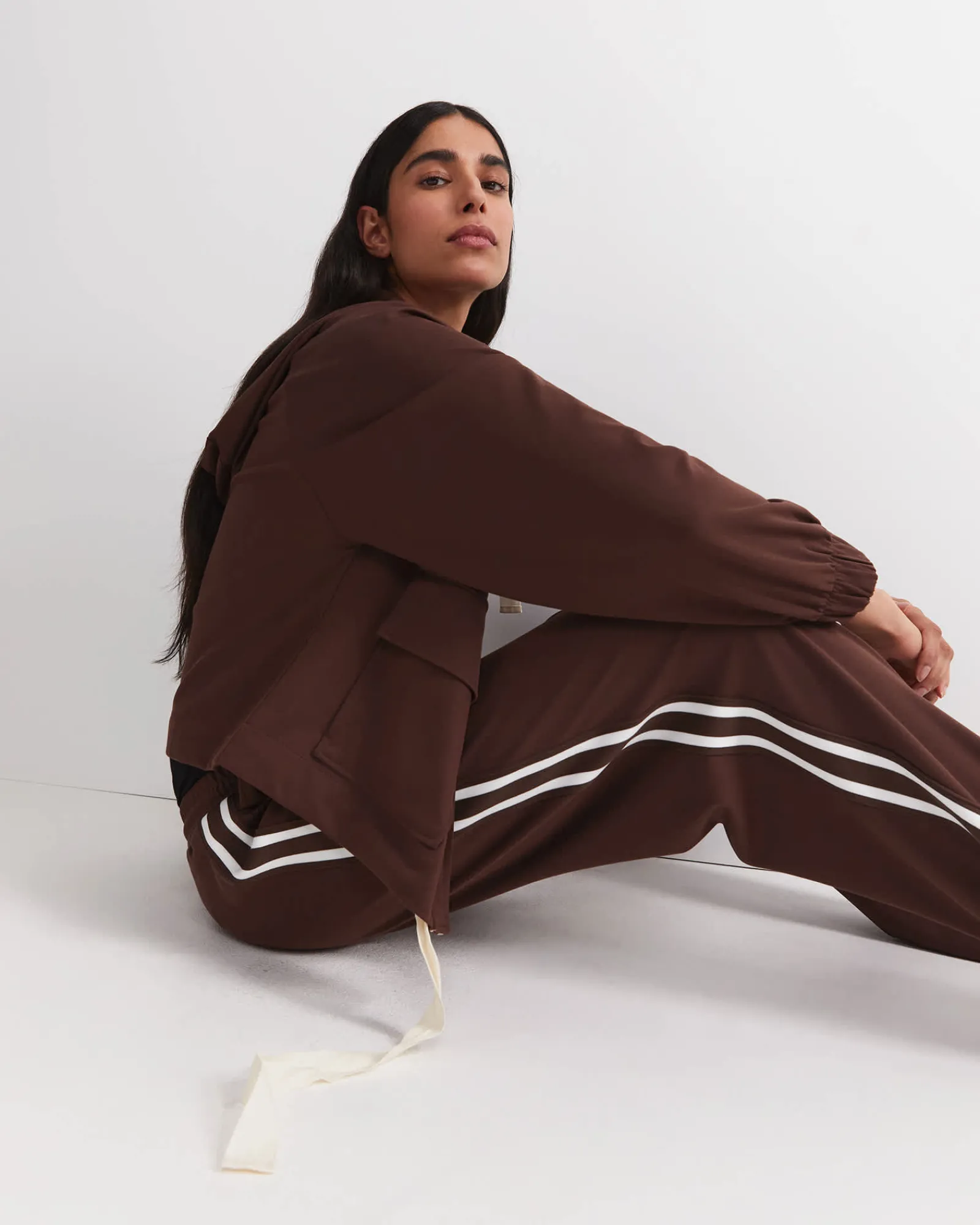 Online Sportscraft Misha Straight Leg Track Pant in Chocolate