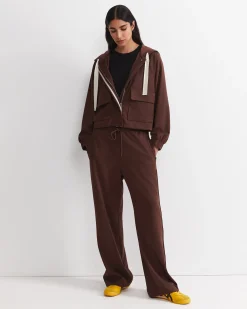 Online Sportscraft Misha Straight Leg Track Pant in Chocolate