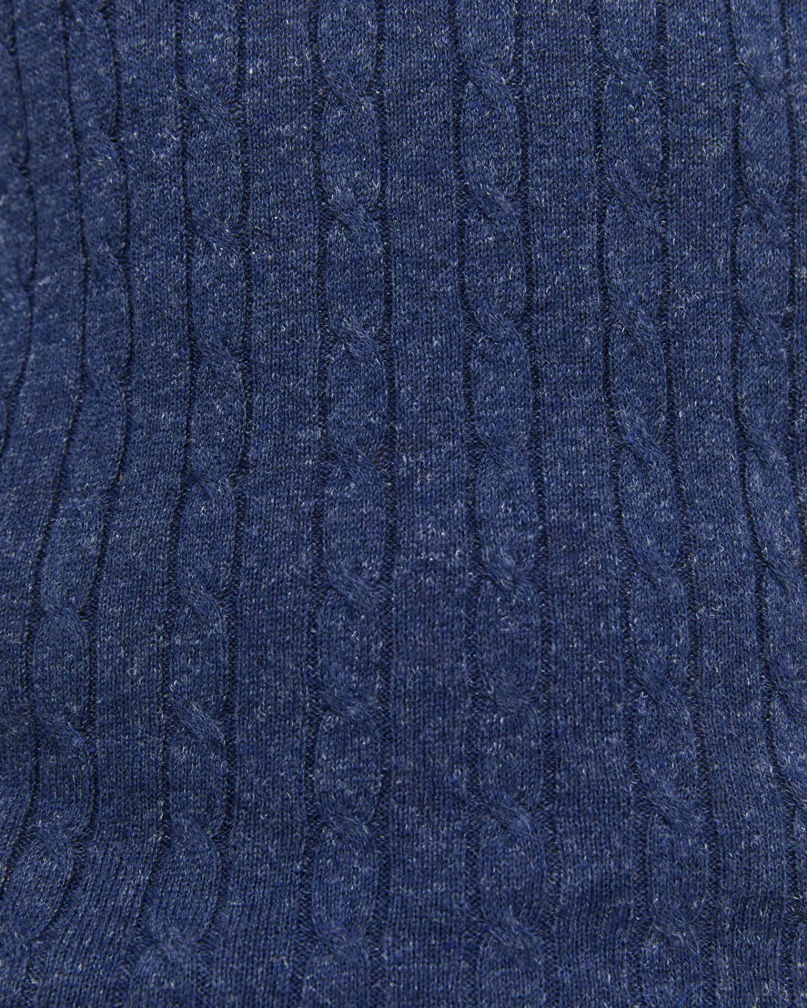 Fashion Sportscraft Murrinar Cable Knit Polo in Dark Blue Melange DarkBlueMelange