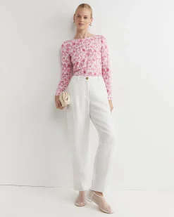Discount Sportscraft Muse Liberty Long Sleeve Magic Tee in Whitepink White/pink