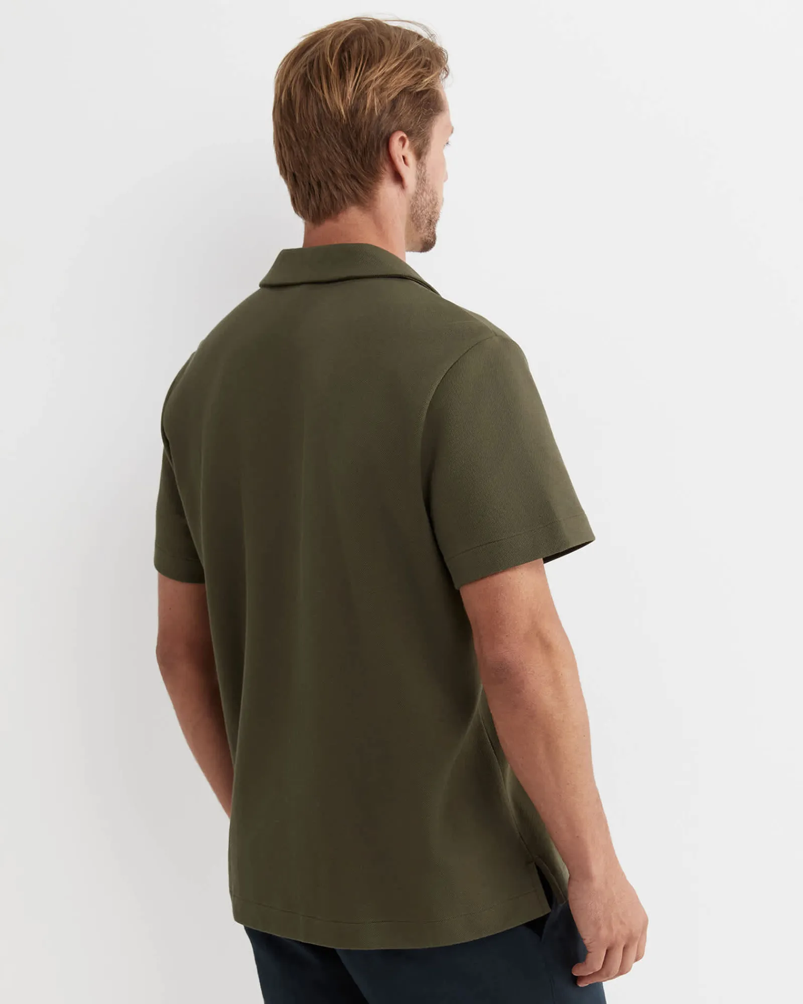 Hot Sportscraft Nason Short Sleeve Pique Shirt in Khaki