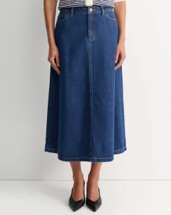 Outlet Sportscraft Nikki Denim Skirt in Blue Wash BlueWash
