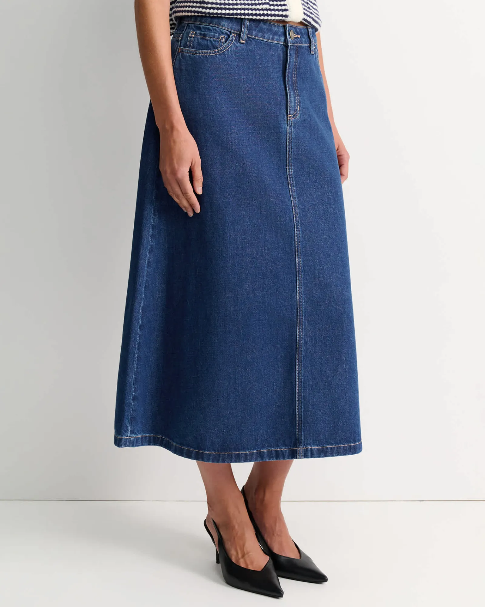 Outlet Sportscraft Nikki Denim Skirt in Blue Wash BlueWash