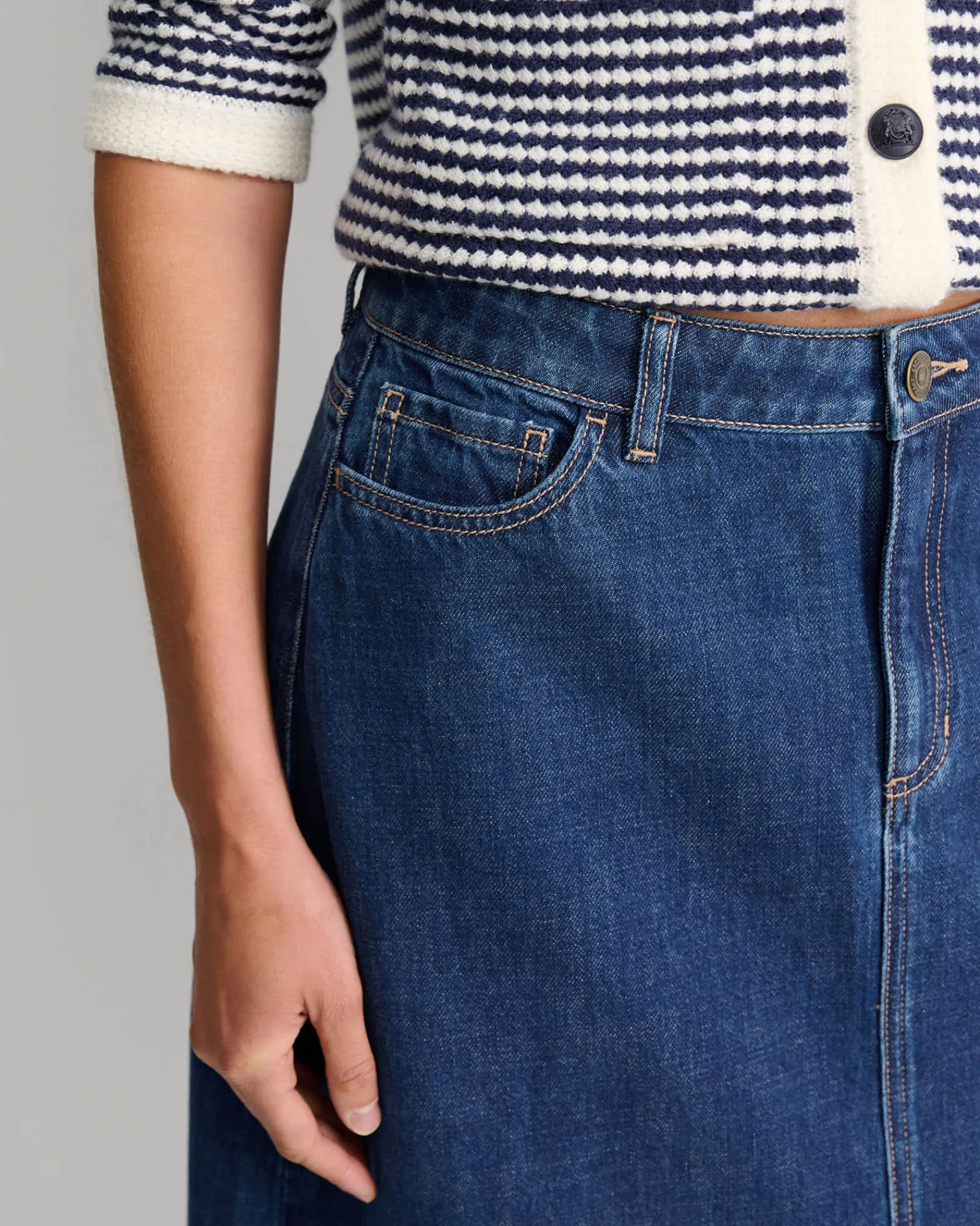 Outlet Sportscraft Nikki Denim Skirt in Blue Wash BlueWash
