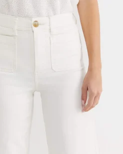 Fashion Sportscraft Nili Wide Leg Jean in Ivory