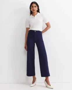 Clearance Sportscraft Nili Wide Leg Jean in Navy