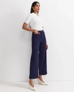 Clearance Sportscraft Nili Wide Leg Jean in Navy