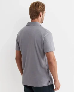 Fashion Sportscraft Osborne Linen Blend Polo in Grey
