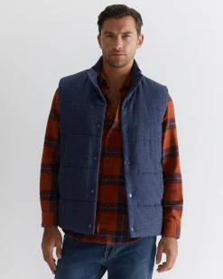 Fashion Sportscraft Owen Quilted Vest in Navy