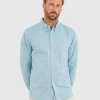 Clearance Sportscraft Oxford Long Sleeve Shirt in Mountain Blue MountainBlue
