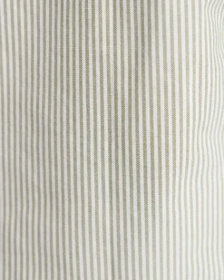 Best Sportscraft Oxford Stripe Long Sleeve Shirt in Khaki