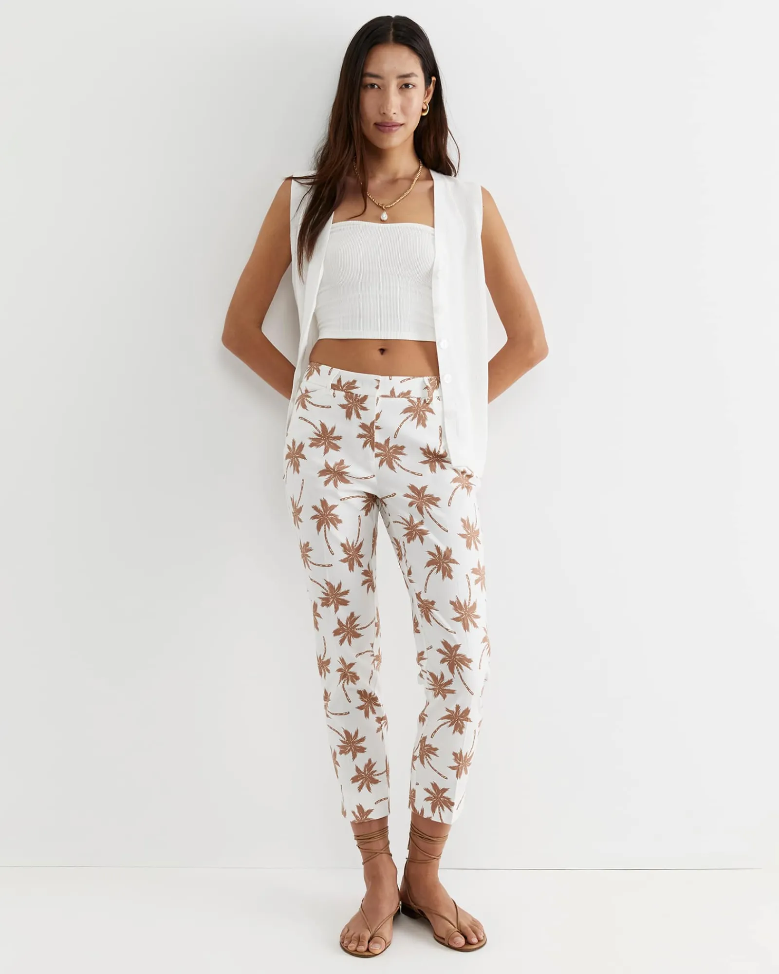 Clearance Sportscraft Palm Venus Capri in Tanwhite Tan/white