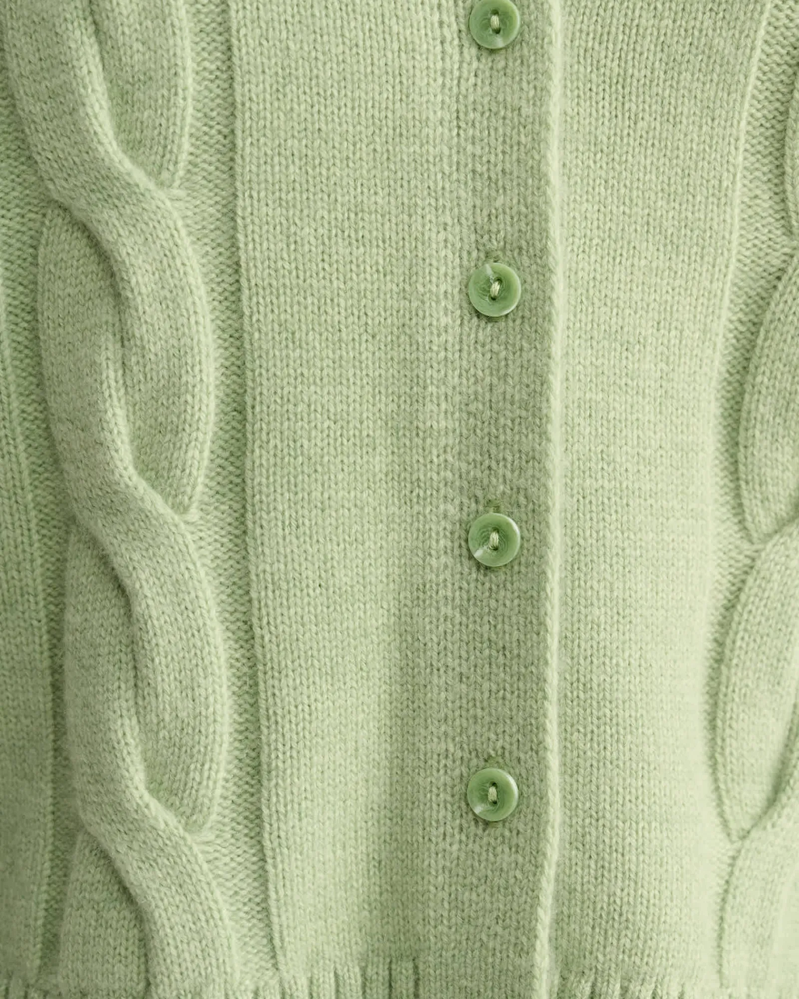 New Sportscraft Pearl Chunky Cable Vest in Avocado