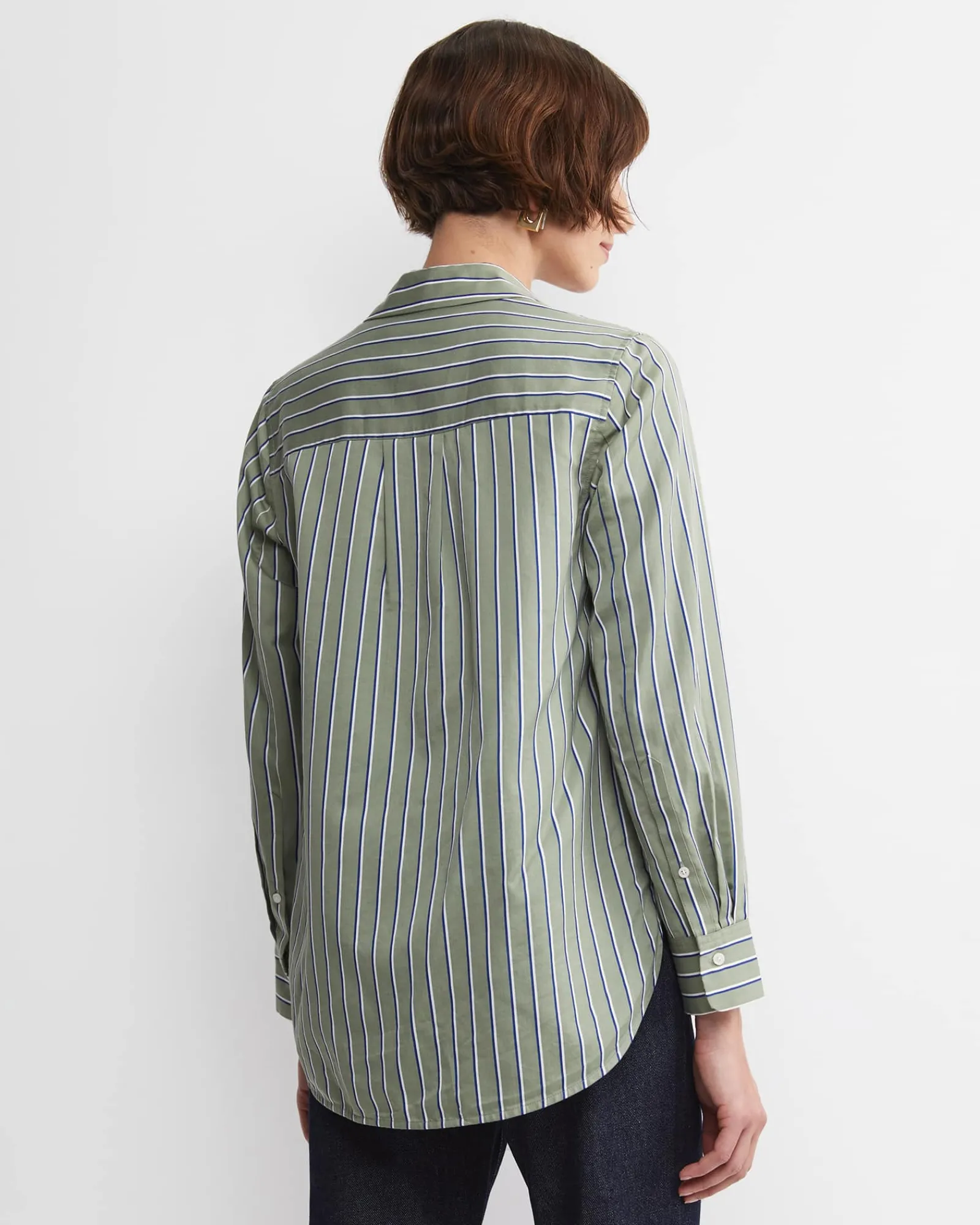 Clearance Sportscraft Pia Stripe Cotton Silk Shirt in Multi
