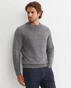 Outlet Sportscraft Riley Raglan Crew Neck Knit in Light Grey LightGrey