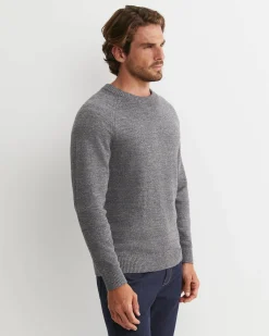 Outlet Sportscraft Riley Raglan Crew Neck Knit in Light Grey LightGrey