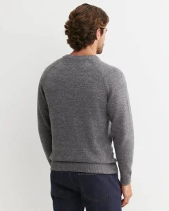 Outlet Sportscraft Riley Raglan Crew Neck Knit in Light Grey LightGrey