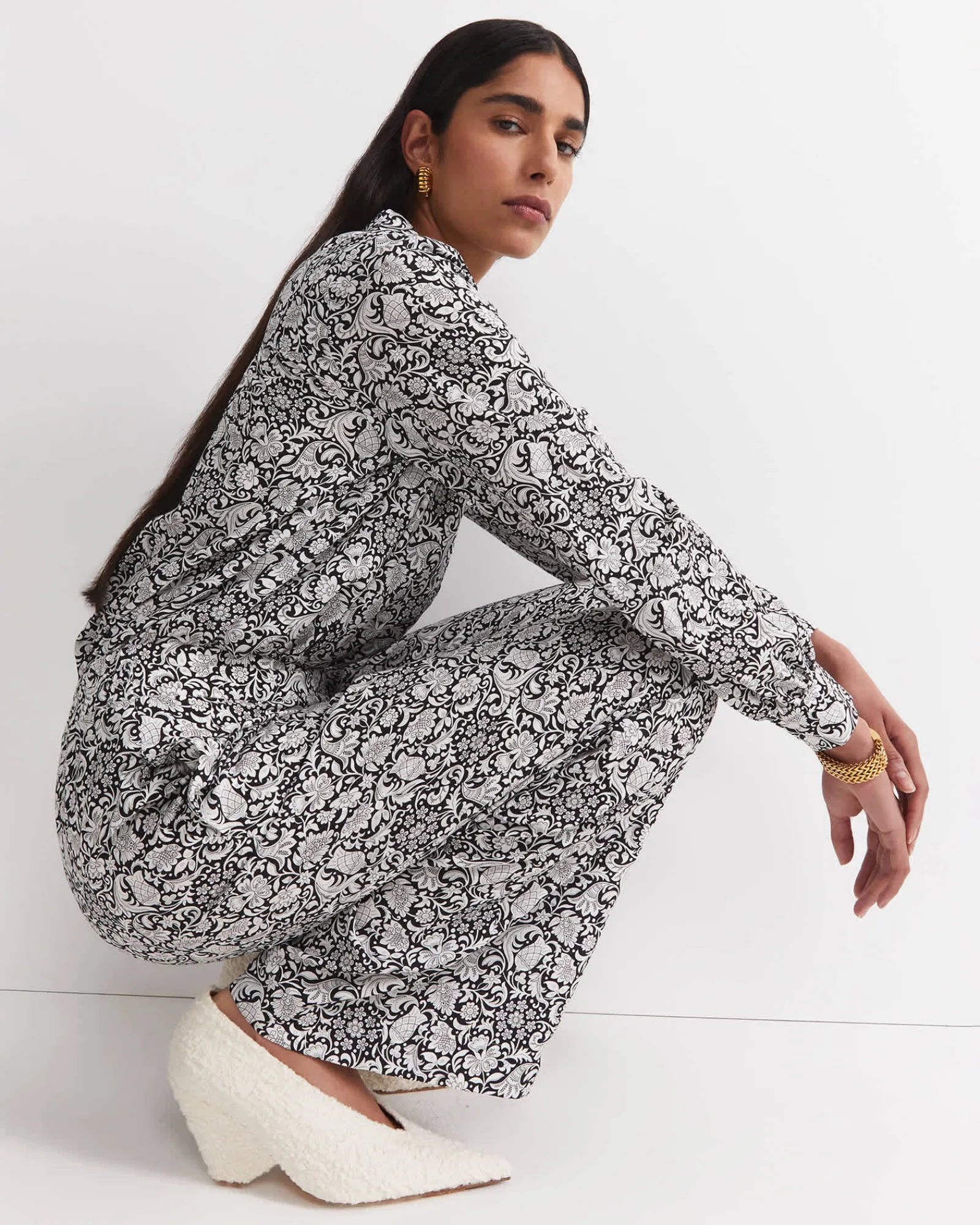 New Sportscraft Robertson Liberty Wide Leg Pant in Blackwhite Black/white