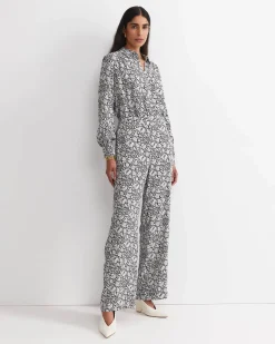 New Sportscraft Robertson Liberty Wide Leg Pant in Blackwhite Black/white