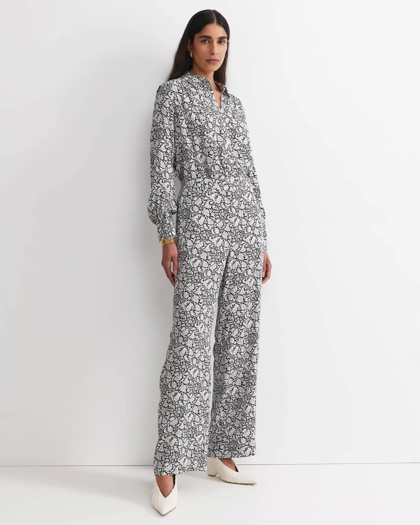 New Sportscraft Robertson Liberty Wide Leg Pant in Blackwhite Black/white