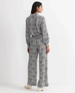 New Sportscraft Robertson Liberty Wide Leg Pant in Blackwhite Black/white