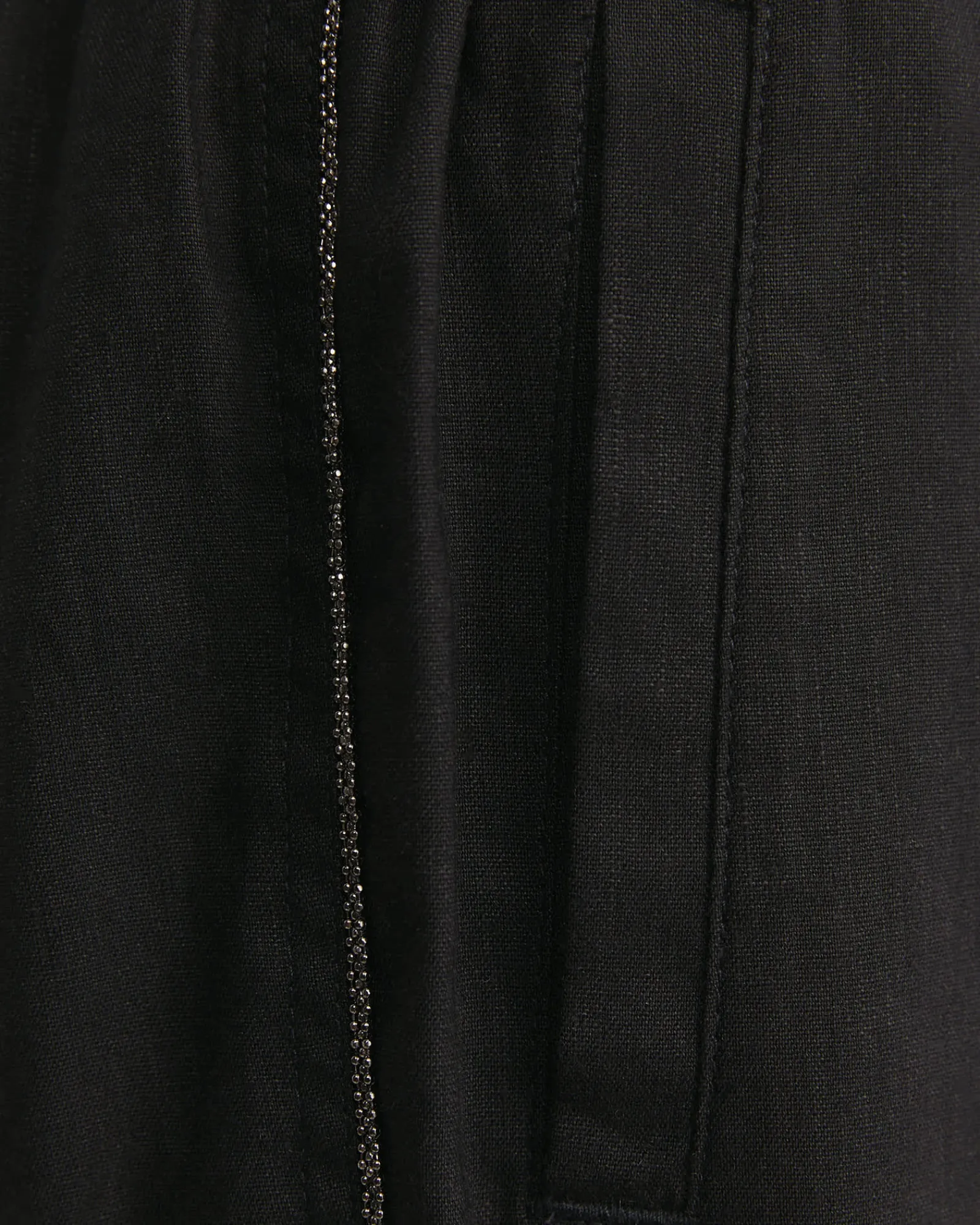 Clearance Sportscraft Rosa Bead Trim Crop Linen Pant in Black