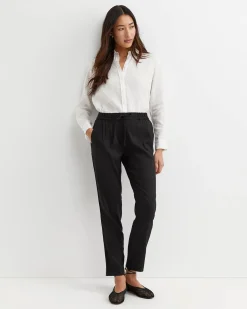 Outlet Sportscraft Rosa Bead Trim Linen Pant in Black