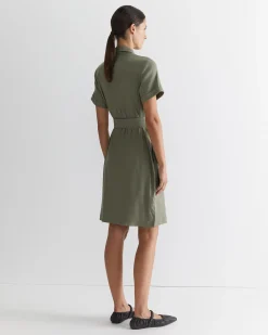 Best Sportscraft Rosa Belted Shirt Dress in Khaki