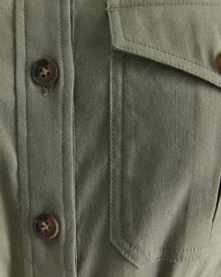 Best Sportscraft Rosa Belted Shirt Dress in Khaki