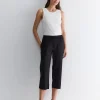 Discount Sportscraft Rosa Crop Linen Pant in Black