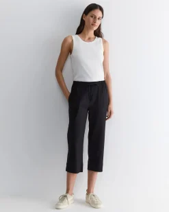 Discount Sportscraft Rosa Crop Linen Pant in Black