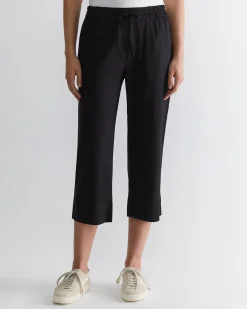 Discount Sportscraft Rosa Crop Linen Pant in Black
