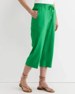 Hot Sportscraft Rosa Crop Linen Pant in Fern