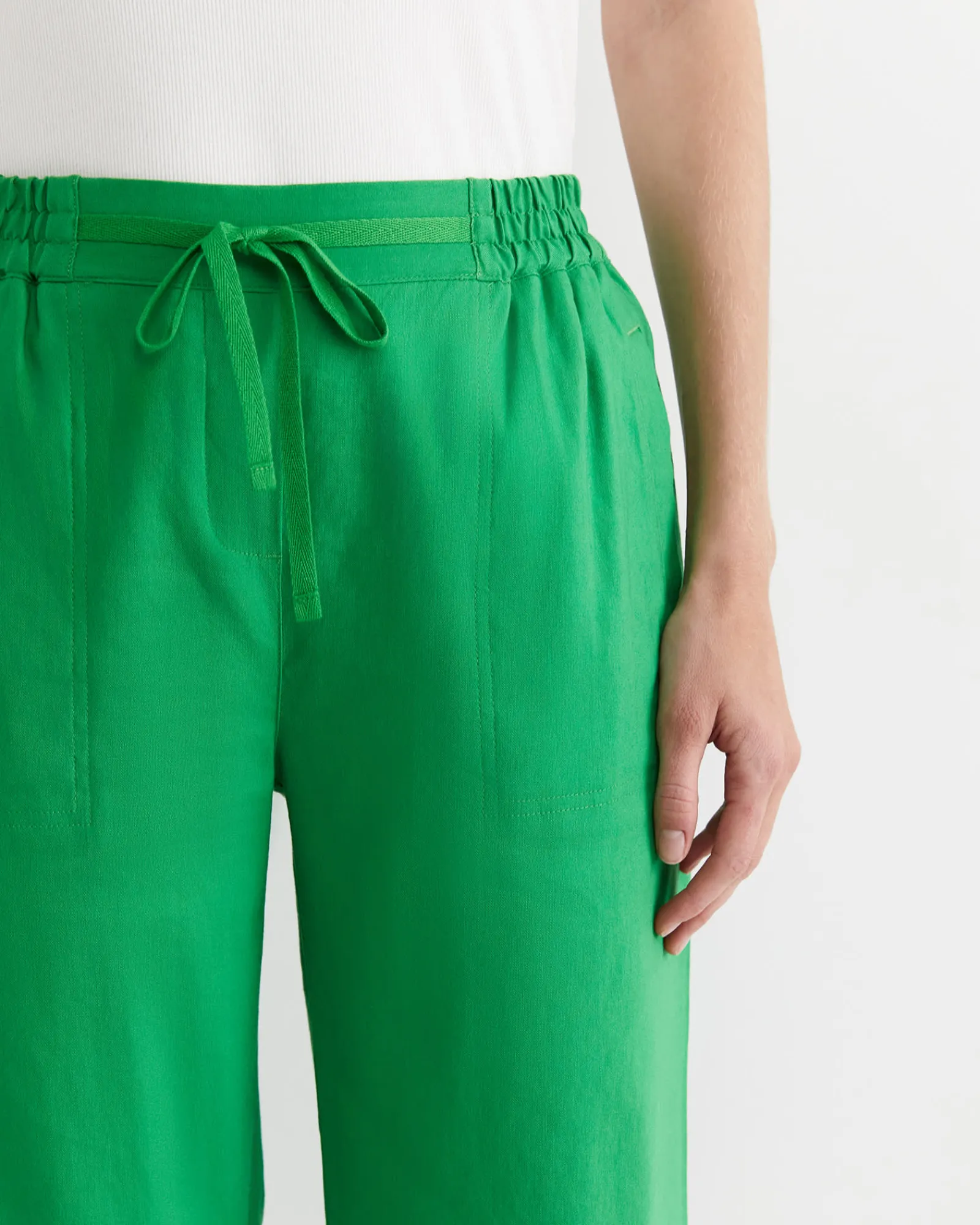 Hot Sportscraft Rosa Crop Linen Pant in Fern