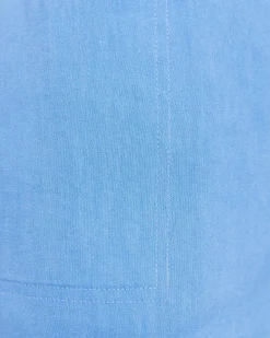 Clearance Sportscraft Rosa Crop Linen Pant in Moroccan Blue MoroccanBlue