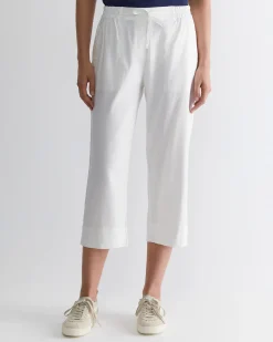 Fashion Sportscraft Rosa Crop Linen Pant in White