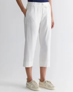 Fashion Sportscraft Rosa Crop Linen Pant in White