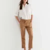 Outlet Sportscraft Rosa Lace Trim Linen Pant in Tan