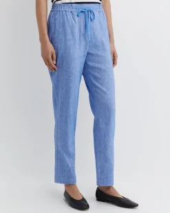 Best Sportscraft Rosa Linen Pant in Cerulean