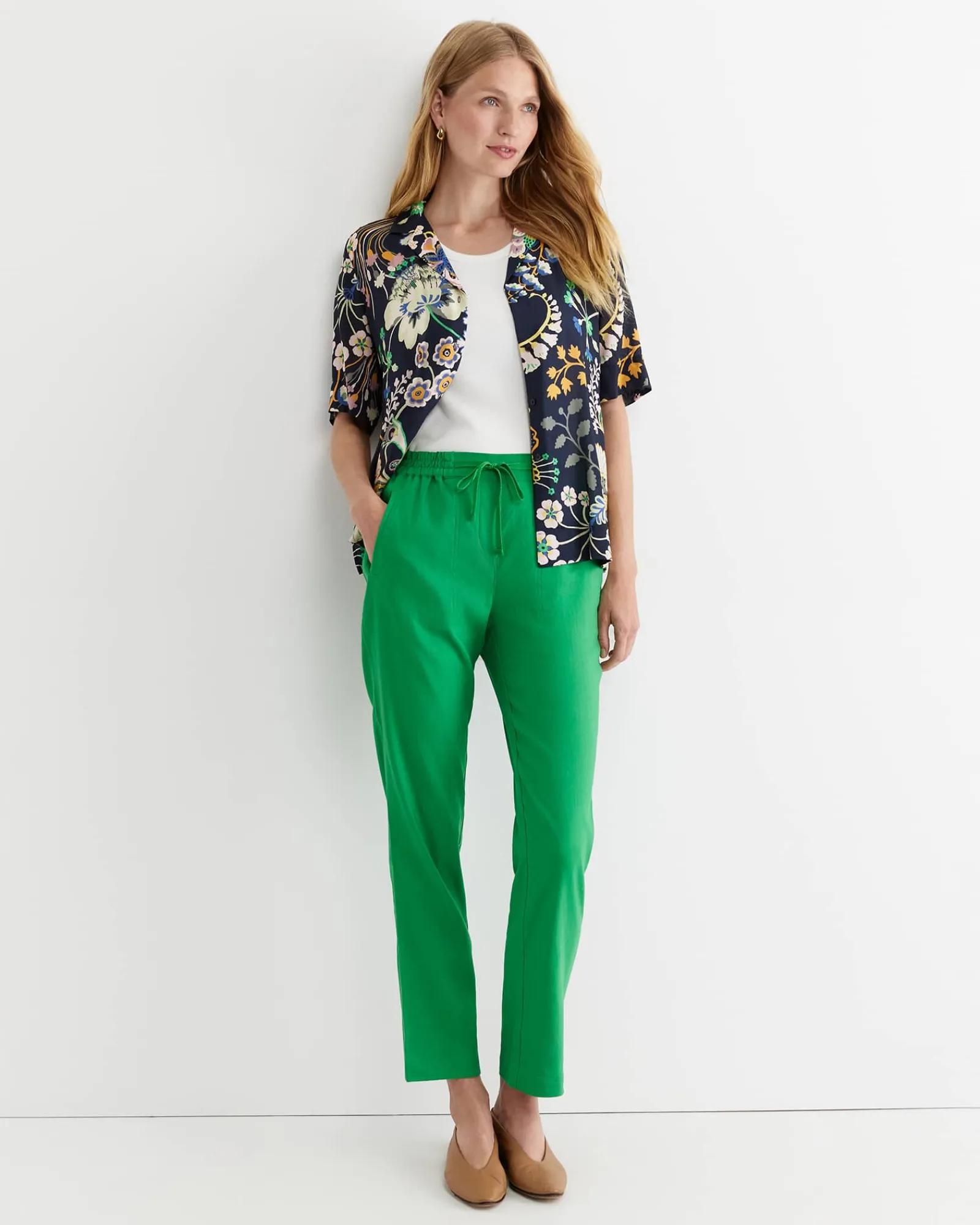 Discount Sportscraft Rosa Linen Pant in Fern