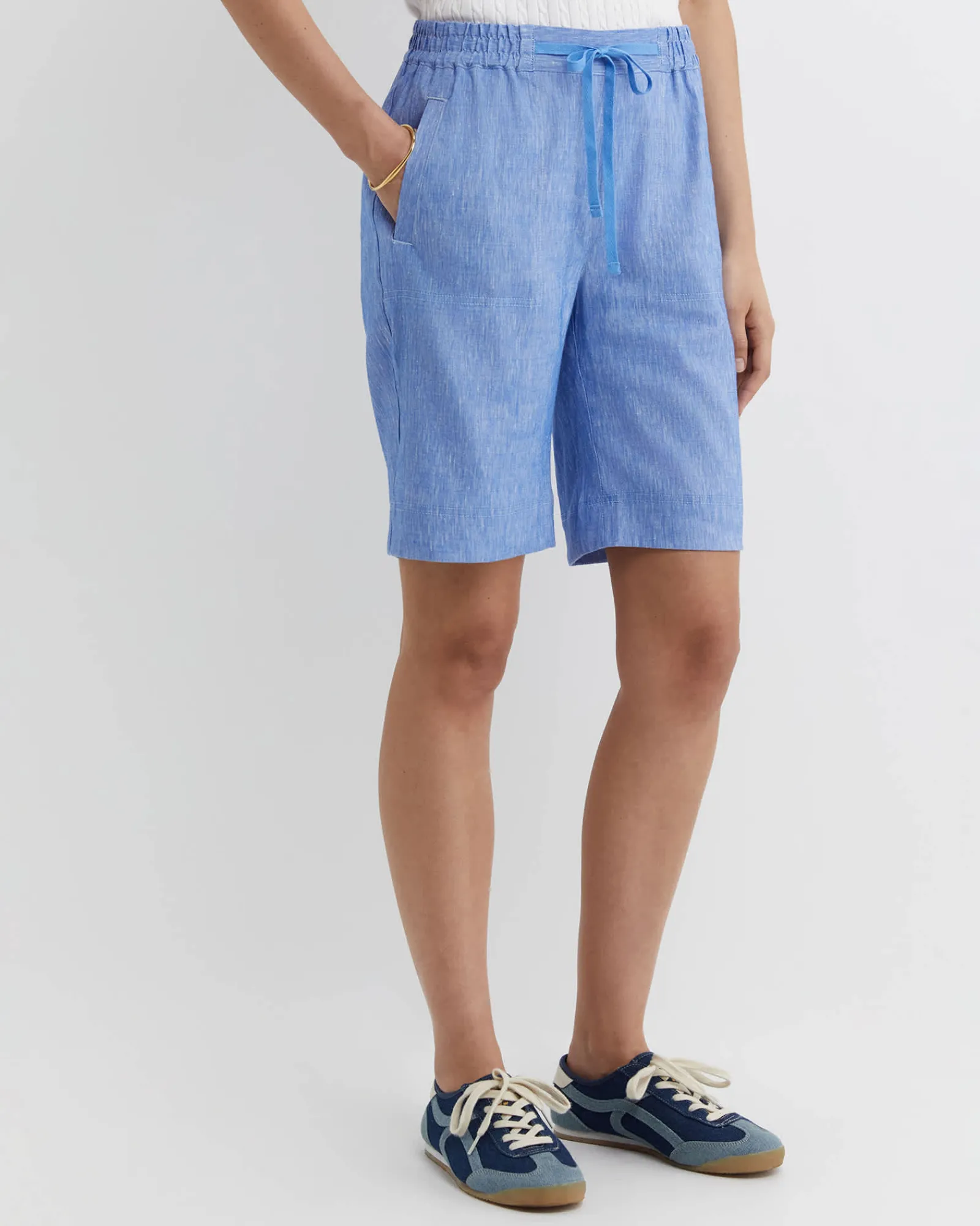 Discount Sportscraft Rosa Linen Short in Cerulean