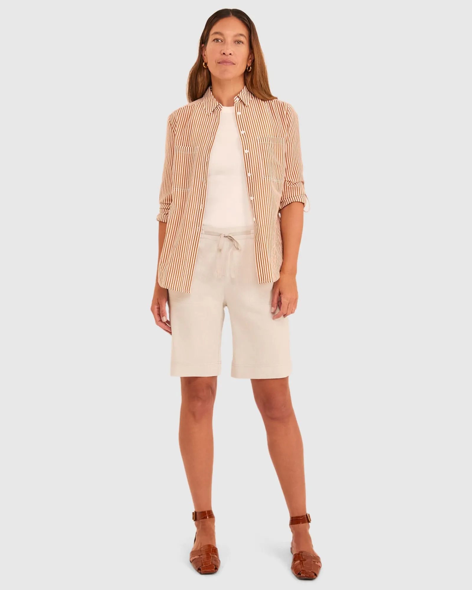 Discount Sportscraft Rosa Linen Short in Natural