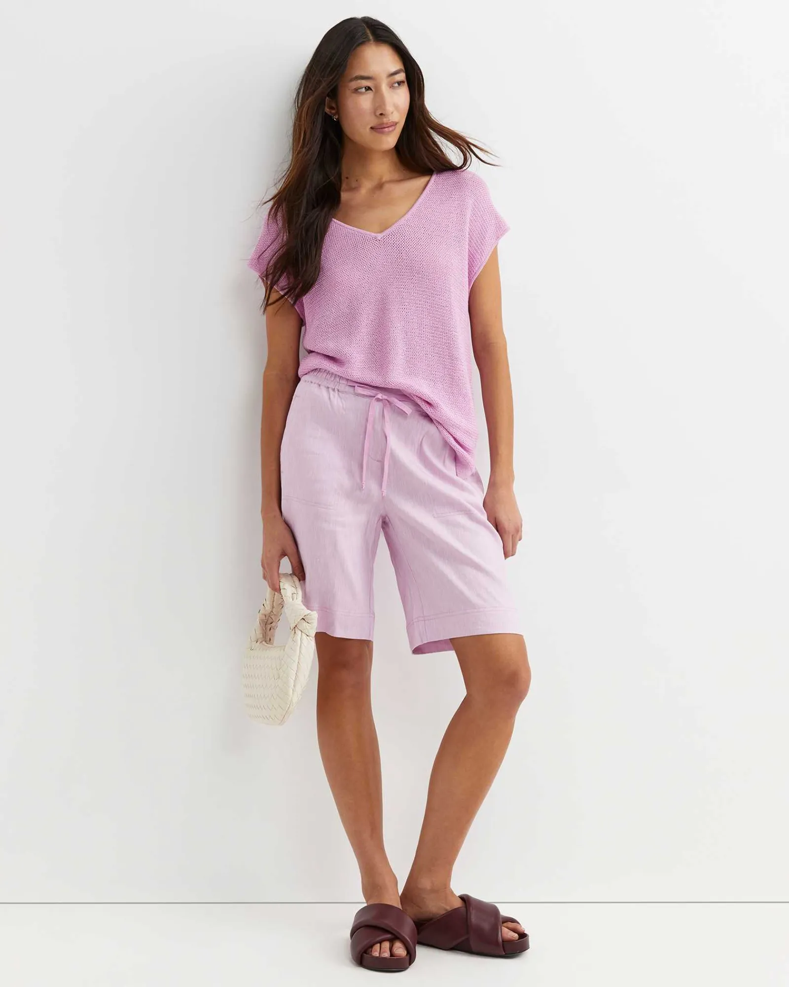 Hot Sportscraft Rosa Linen Short in Orchid