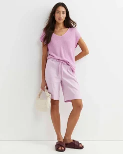 Hot Sportscraft Rosa Linen Short in Orchid