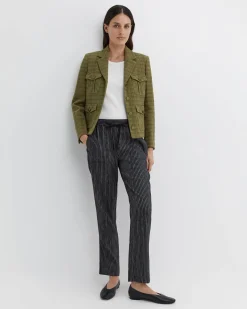 Online Sportscraft Rosa Stripe Linen Pant in Navywhite Navy/white