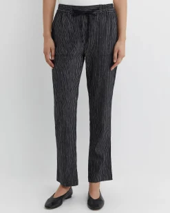 Online Sportscraft Rosa Stripe Linen Pant in Navywhite Navy/white