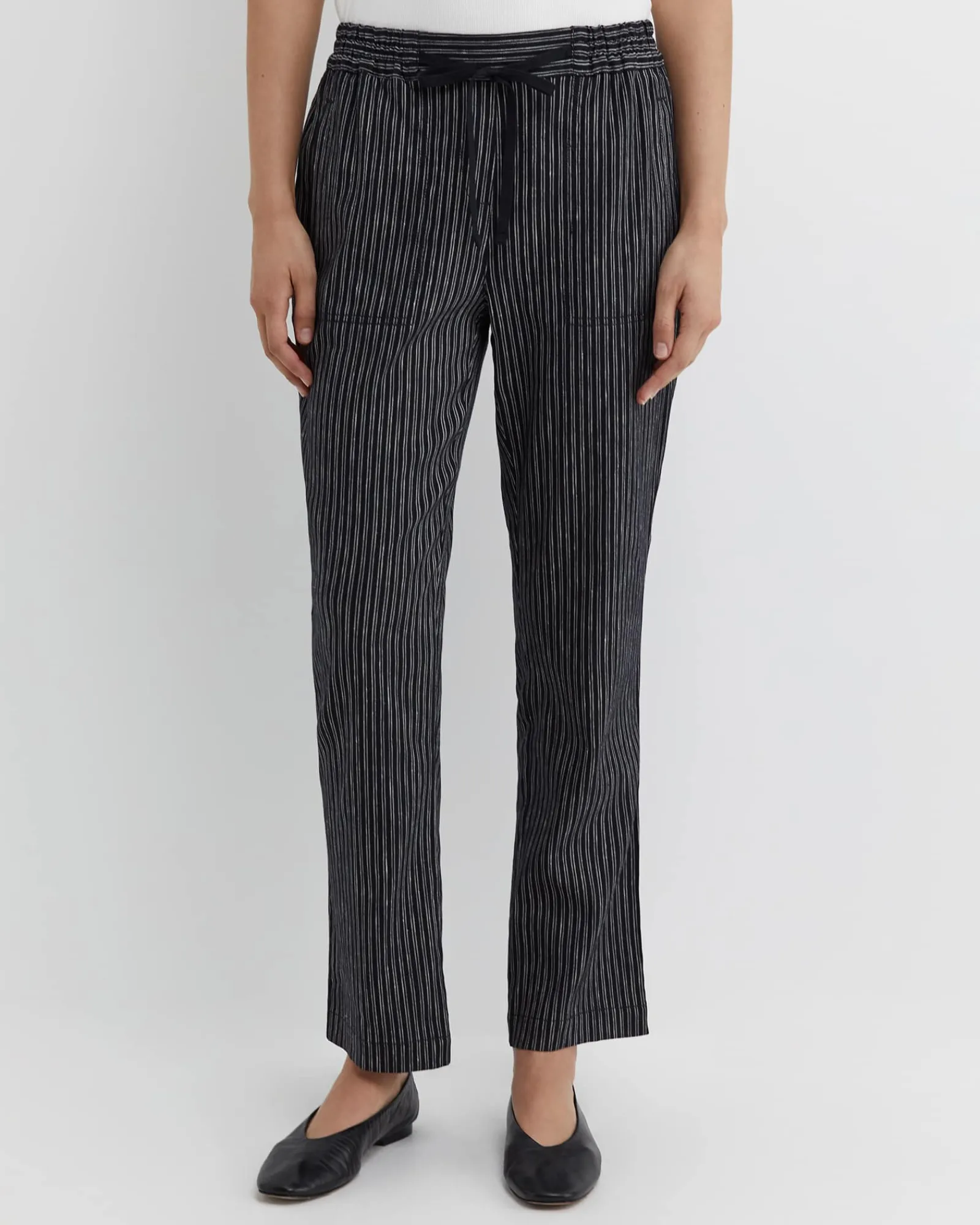 Online Sportscraft Rosa Stripe Linen Pant in Navywhite Navy/white